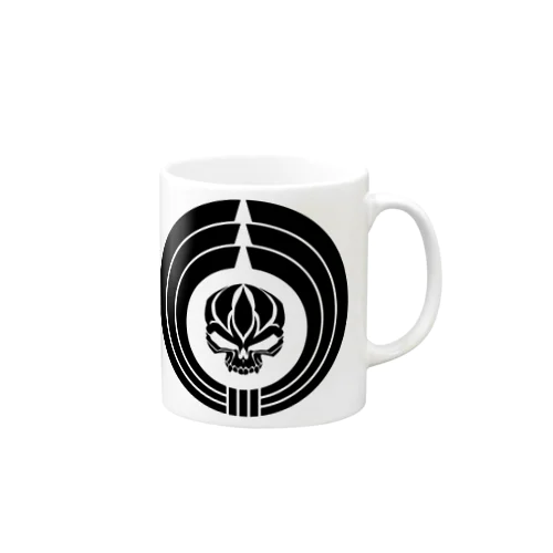 熨斗輪に髑髏 黒（オリジナル家紋シリーズ） Mug