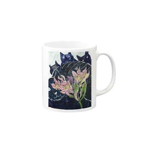 猫と花 Mug