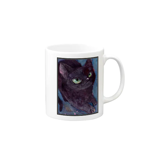 黒猫 Mug