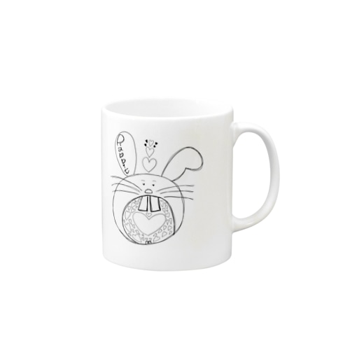 うさちゃんの愛まみれ Mug