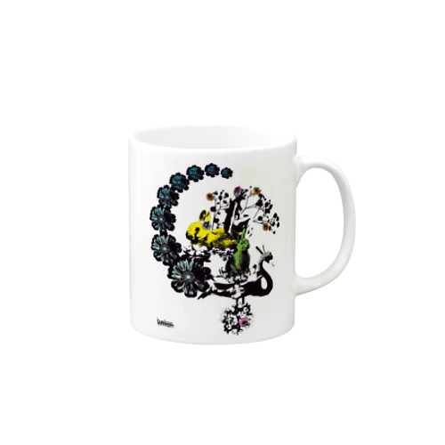 [helocdesign] Flower Rabbit Mug