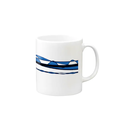 パラレルウェーブブルーコンポジション Mug