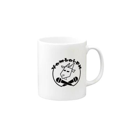 やんばいFMロゴ　黒 Mug