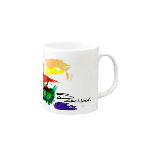 激しいアクリル絵の具 Mug