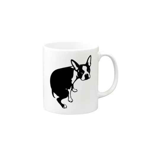 ボストンテリアうんちの犬 Mug