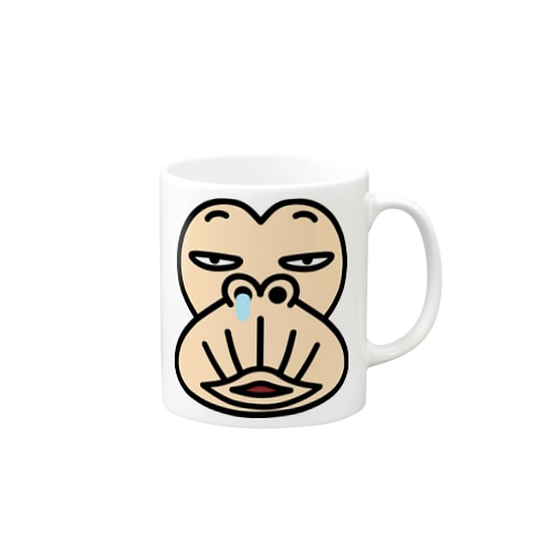 イラッとお猿さん　アップ Mug