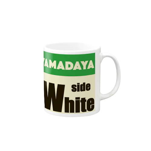 境逸品鶏そば山田屋　デフォルメ　鶏そば白　side white マグカップ