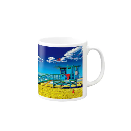 アメリカ ベニスビーチのライフガードステーション Mug