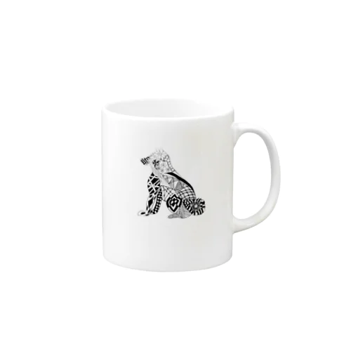 ゼンタングル（犬） Mug