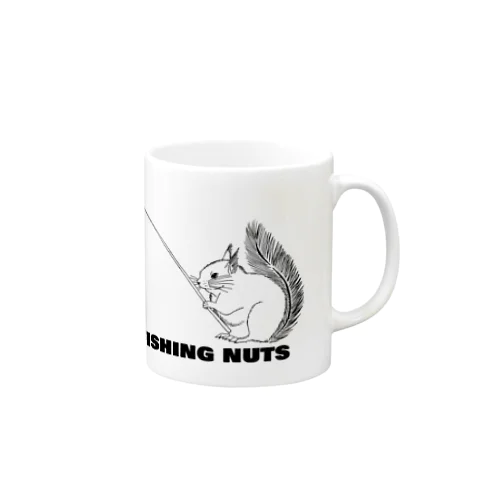 Fishing nuts リス Mug