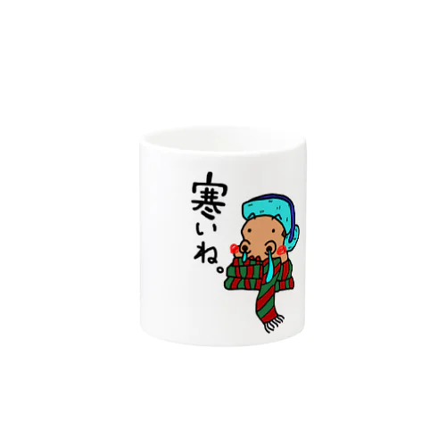 お猿とマフラー Mug