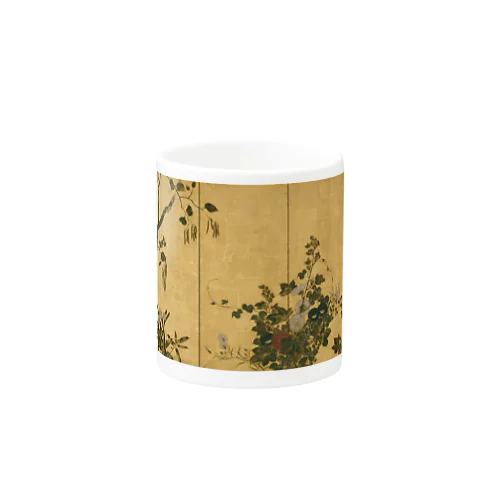 002-002　鈴木其一　『秋冬の花』　マグカップ Mug