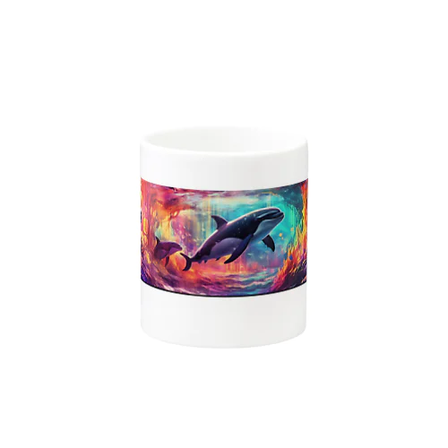 鮮やかな海・シャチ Mug