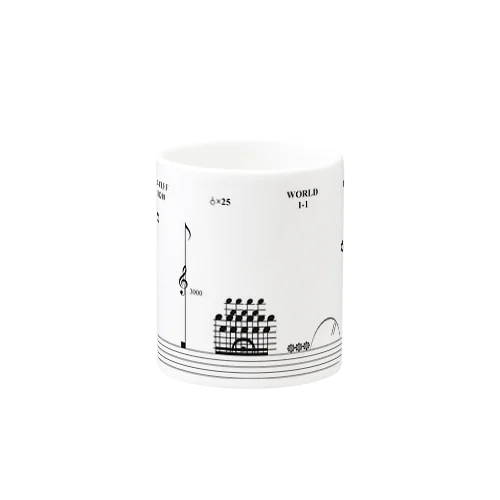 【楽譜】スーパークレフブラザーズ(黒字) Mug