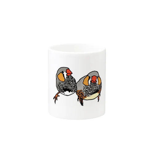 普通サイズ&ジャンボサイズの錦華鳥 Mug