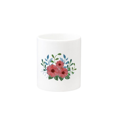 切り絵風ボタニカルプリント Mug