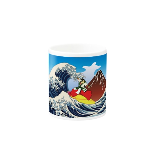  紅富士波乗写楽 Mug