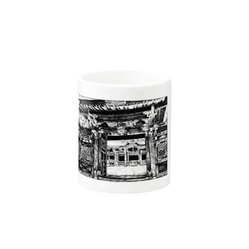 ペン画・東京の神社 Mug