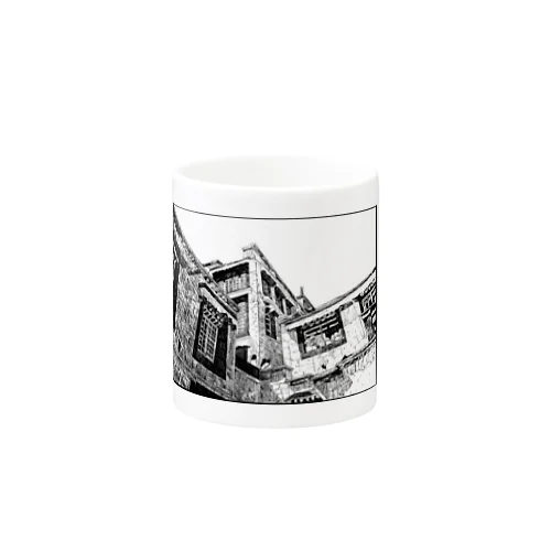 ペン画・チベットの風景 Mug