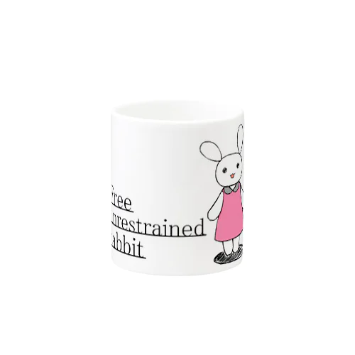 Free unrestrained rabbit マグカップ