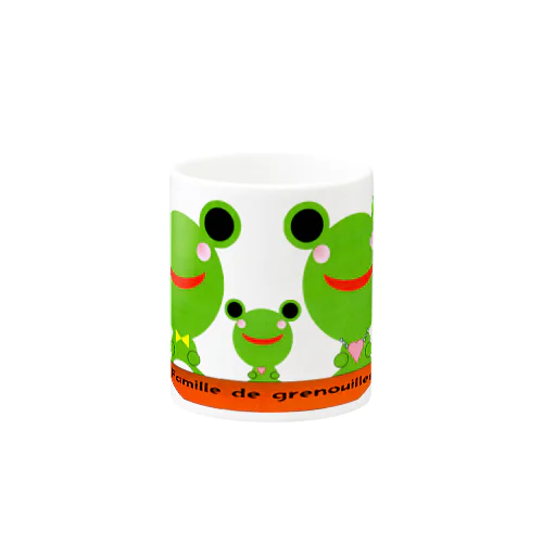 Famille de grenouilles マグカップ