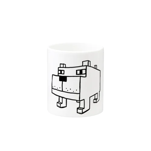 四角犬（白） Mug