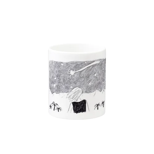 雪山のある南国の流れ星 Mug