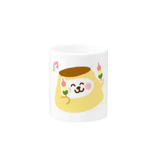 お団子を食べるプリン Mug