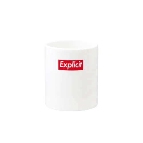 露骨な [Explicit] -Red Box Logo- Mug