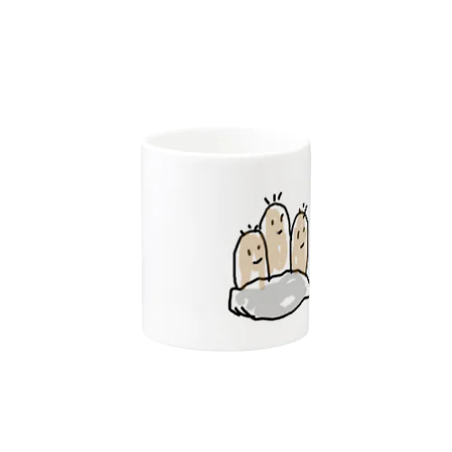 土から出てくる3匹のモグラ Mug