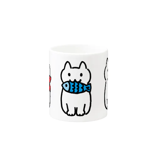 赤青黄色　おもちゃとネコ  Mug