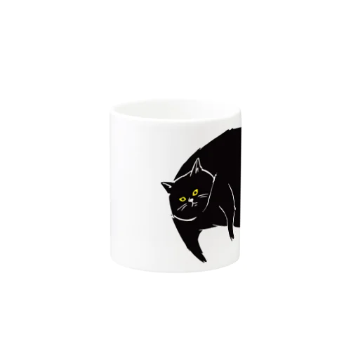 ふてぶてしいクロねこ Mug