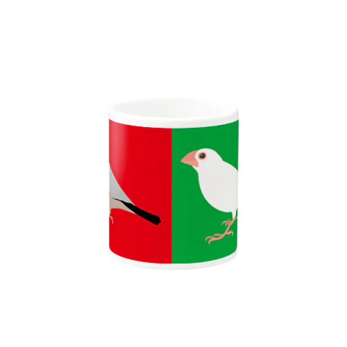 文鳥と白文鳥／クリスマス Mug