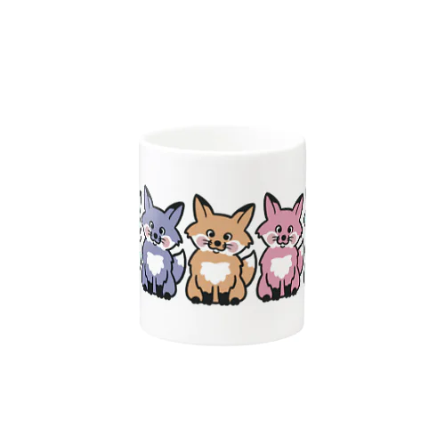 ５匹のキツネ　5 FOXES Mug