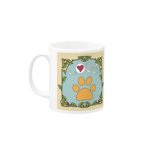 Paw Love アールヌーボー Mug