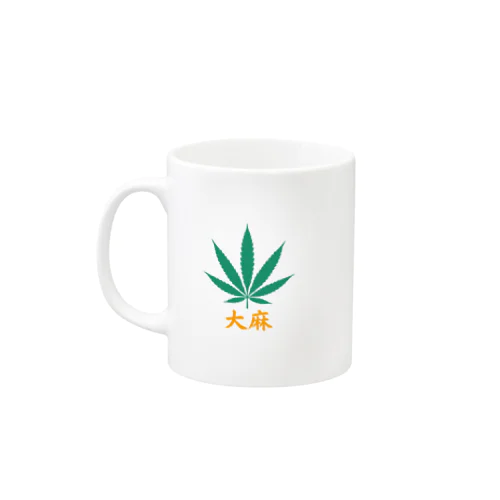 ワンポイント大麻ロゴ マグカップ