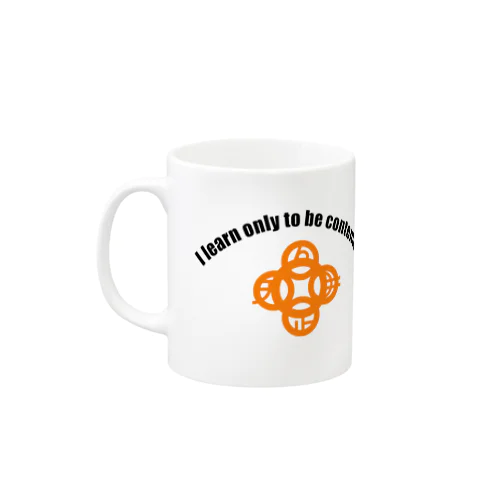 吾唯足知h.t.ショルダーアーチ橙・黒英語 Mug