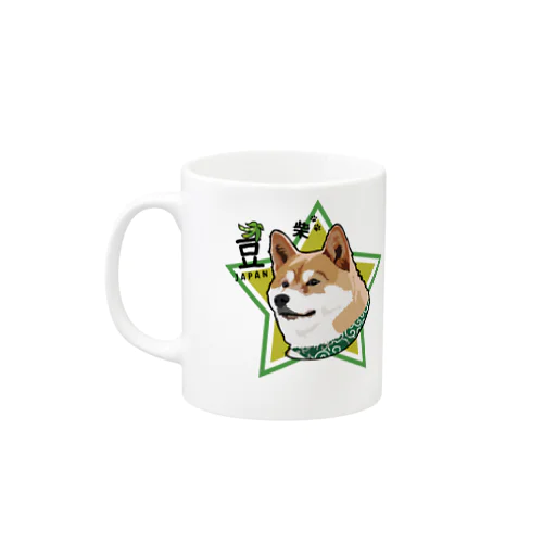 豆柴マグカップ(黒ブチ) Mug