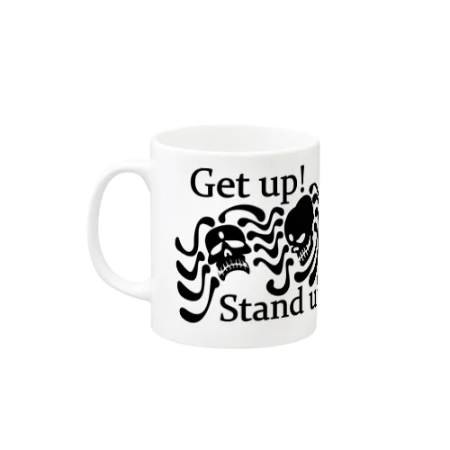 Get Up! Stand Up!(黒) Mug