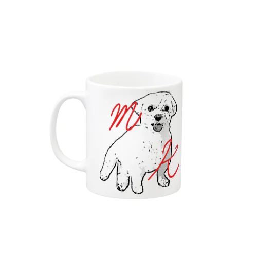 white dog Mug