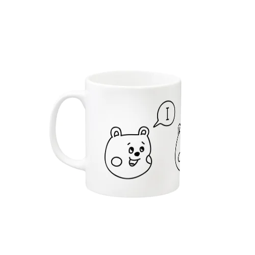 ラクガキ調☆くまカップル【I♡YOU】 Mug