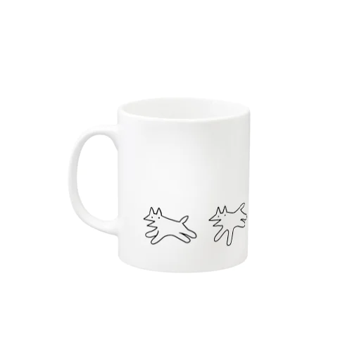 走る犬 Mug