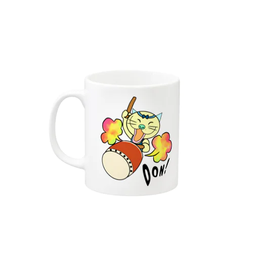 太鼓のドラ　背面プリント Mug