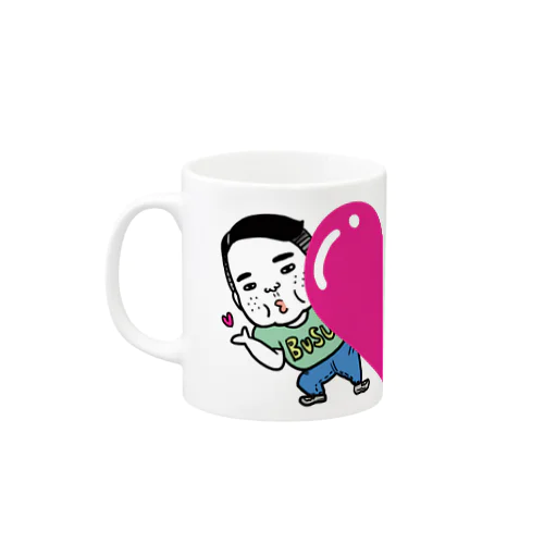 憎めないブス男ペアハートマグ Mug