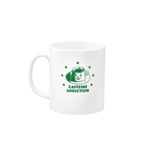 CAFFEINE ADDICTION (GREEN) マグカップ