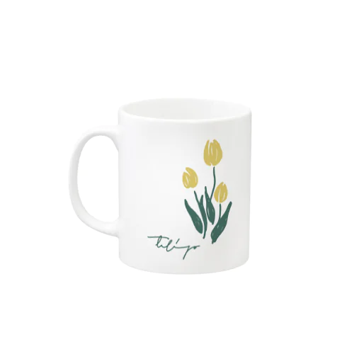 白地　tulip Mug