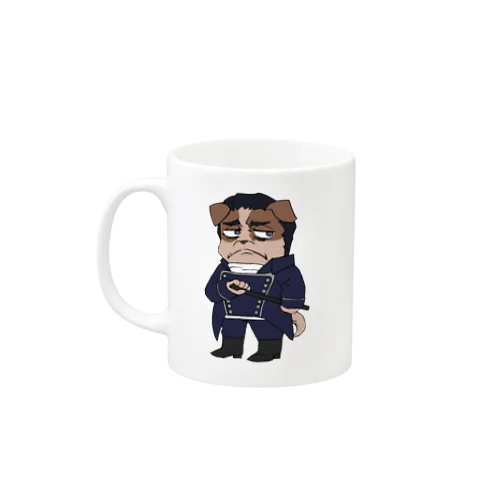 真面目すぎる警部気取りのブルドッグ Mug