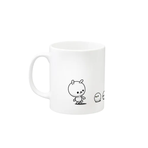 ひねくれうさぎとなんかまるいの Mug