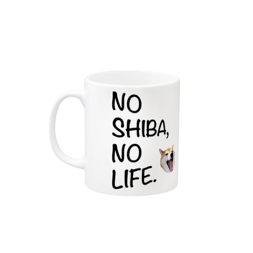 No shiba,No life.(ブラック) Mug