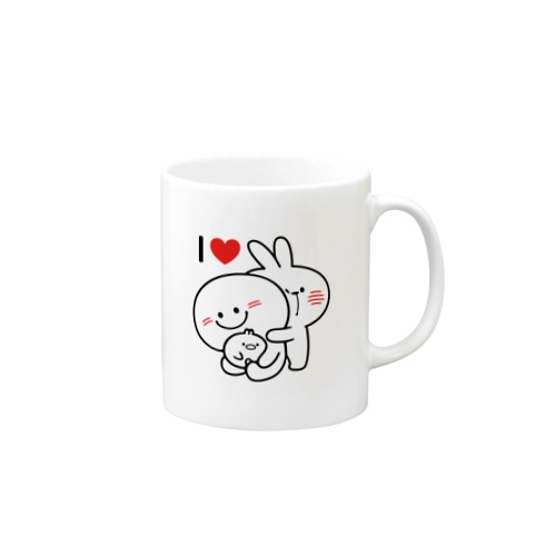 Spoiled Rabbit - I Love / あまえんぼうさちゃん - I ♥ Mug